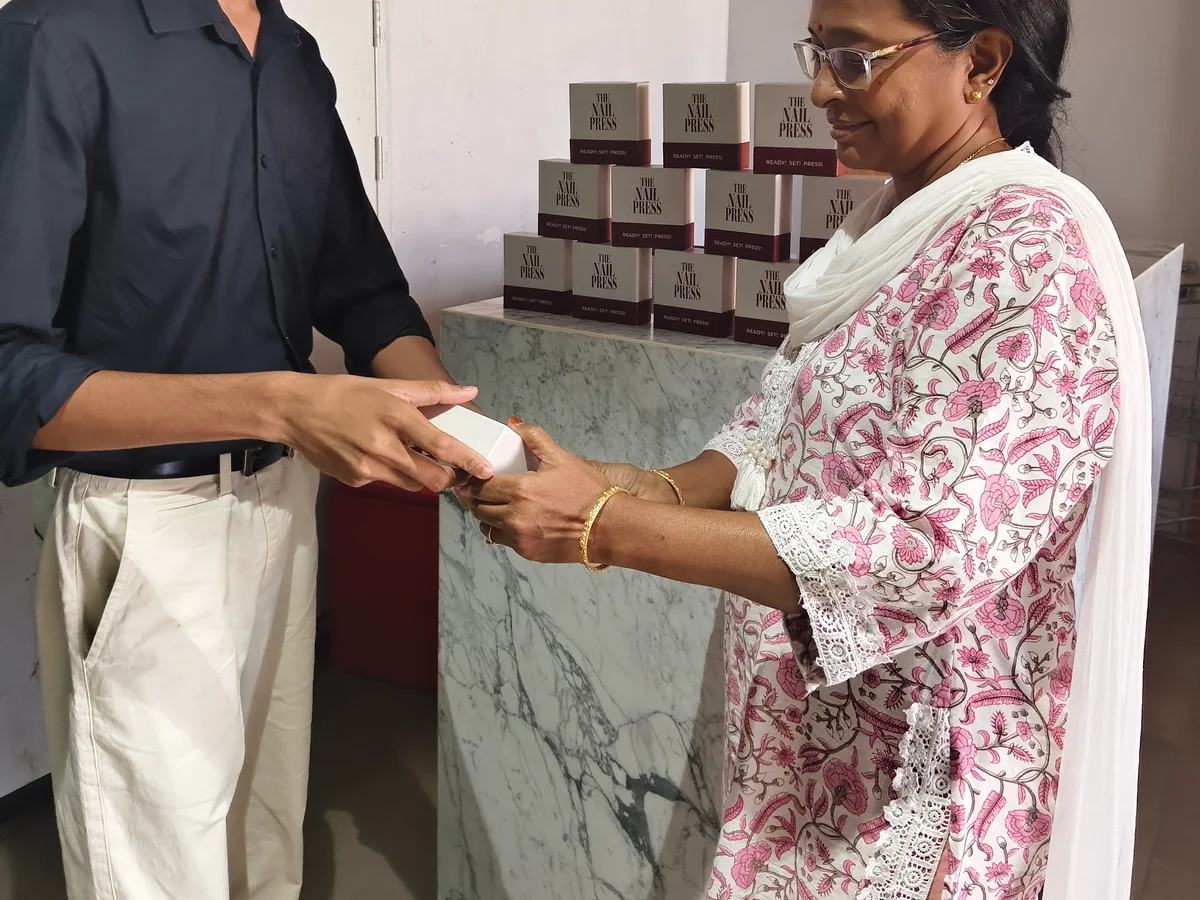 A participant serving a customer